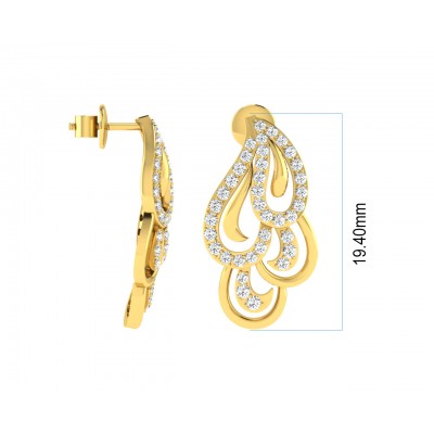 Pamela Diamond Earrings in Gold
